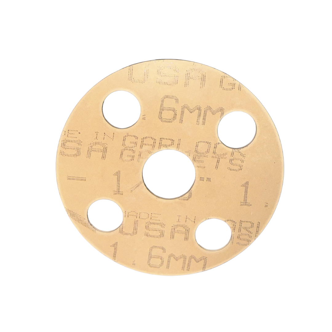 Custom GYLON gasket precision cut on a flash cutter for chemical-resistant industrial sealing applications